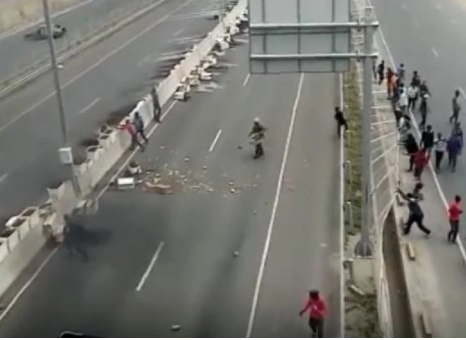 The destruction that was witnessed at the Nairobi Expressway.